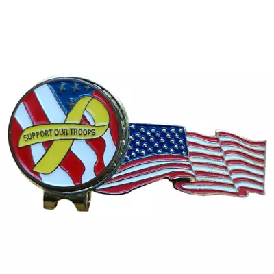 Golf Design USA Money Clip Support Our Troops Red White Blue American Flag • $4.99