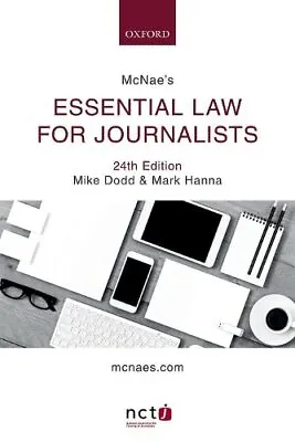 McNae's Essential Law For Journalists By Hanna Mark Book The Cheap Fast Free • £4.99