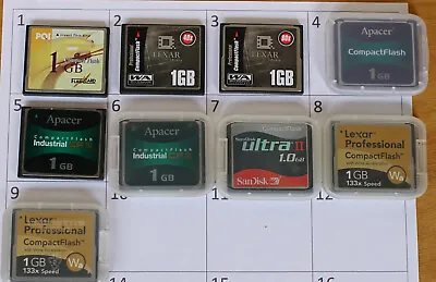 1x Brand Name CF Card Compact Flash Memory Card 1GB #27 • $25.90