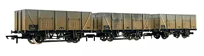 Hornby 00 Gauge - Rake Of 3 Br Grey 9 Plank Mineral Wagons - Unboxed • £29.95