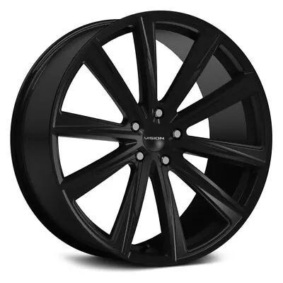 Vision 471 SPLINTER Wheels 18x8.5 (38 5x112 66.56) Black Rims Set Of 4 • $816