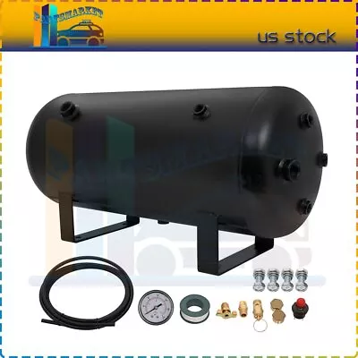 Black Air Tank Kit 5 Gallon 200 PSI Air Gauge Switch  Apply To Train Truck Horn • $74.49