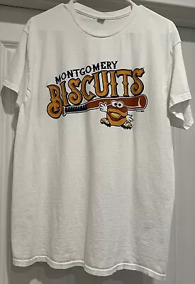 Montgomery Biscuits MiLB T Shirt Adult Read Measurements Baseball Minors • $14.90