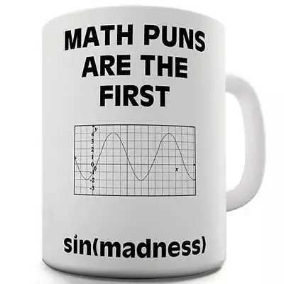 Maths Puns Are The First Sin Novelty Mug • £7.99