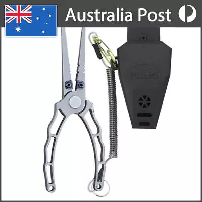 Outdoor Saltwater Fishing Lures Pliers Hook Remover Braid Line Cutter Scissors • $28.09