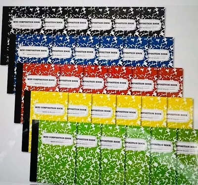 Composition Notebook Mini Sized 30 Pack 5 Colors Narrow Ruled Mini Composition B • $31.99