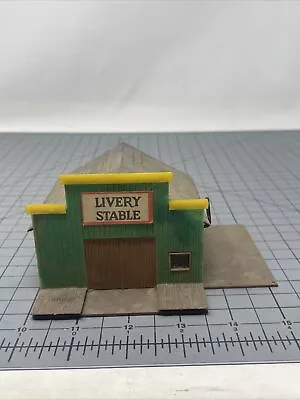 HO Kibri Train Rocky Livery Stables Green And Yellow Train Village Building • $13.59