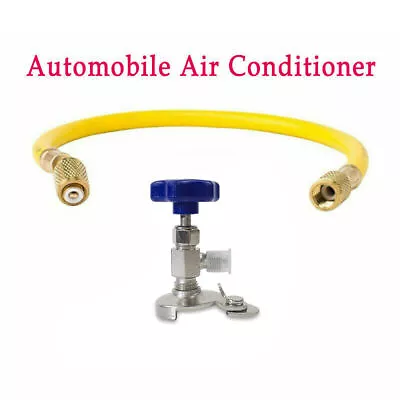 A/C Can Tap Tapper Refrigerant Charging Recharge Hose Valve Kit For R12 R22 R134 • $12.39