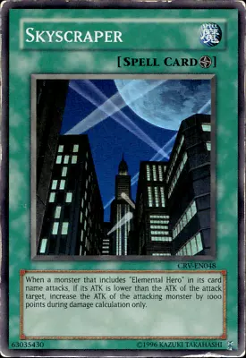 SKYSCRAPER SUPER RARE CRV-EN048 UNL ED PL Yugioh • £2.49