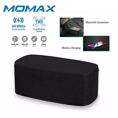 $29.99 • Buy MOMAX Q.ZONIC Wireless Charging Bluetooth Speaker Black
