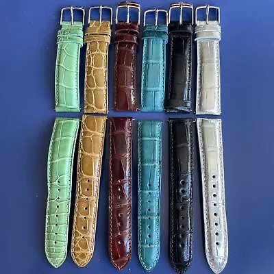 Lot 6 Michele Women’s Genuine Alligator Watch Strap (18mm)  Authentic Leather • $49.99