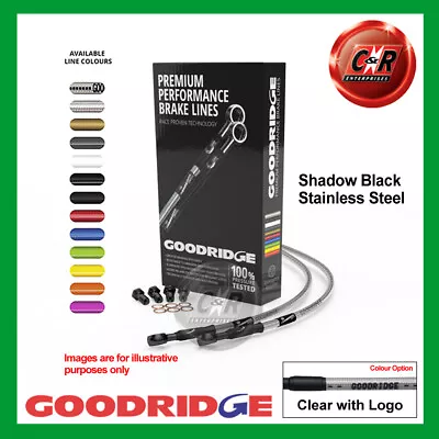 Fits KAWASAKI Z1000ST(E1) 1979 Goodridge Black Steel Cl Print Front Brake Hoses • £123.98