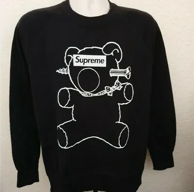 Rare SS15 Supreme X Undercover Teddy Bear Black Crewneck M Medium Sweatshirt  • $631.48