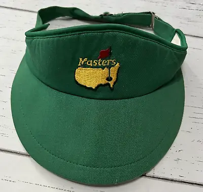 Vintage PGA Golf - The Masters Green Visor Adjustable • $14.99