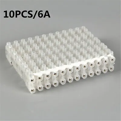 10PCS 12Way 6A Barrier Screw Terminal Block Wire Connection Connector Strip US • $12.21