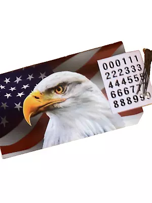 One Patriotic Eagle Magnetic Mailbox Cover With Numbers Sheet 17.5  X 21  • $18.99