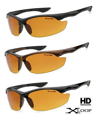 Xloop Sport Night Driving Sunglasses Yellow High Definition Glasses • $10.99