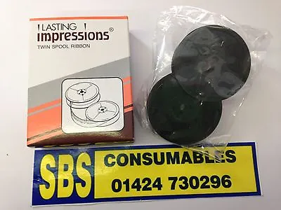 Olympia Sm3 Deluxe Typewriter Ink Twin Spool Ribbon Black 1001fn 3 Round Holes • £3.99