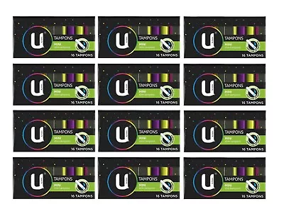 12 X U By Kotex Mini Slim Tampons 16 Tampons • $68.72