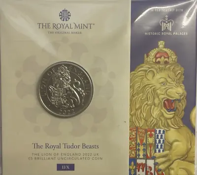 2022 £5 - Tb Lion Of England - Five Pounds Bu - Brilliant Uncirculated Coin Pack • £15.99