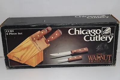 $64.99 • Buy Chicago Cutlery  CCB5 Six Piece Set Vintage The Walnut Tradition