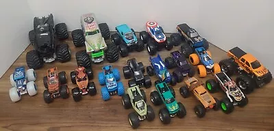 SUPERB LOT Of 18 HOT WHEELS & MONSTER JAM Monster Trucks Grave Digger Ect. • $42.99