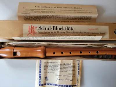 Vintage Moeck Sopranblockflöte Schulblockflöte Soprano Recorder Wood Germany • $40