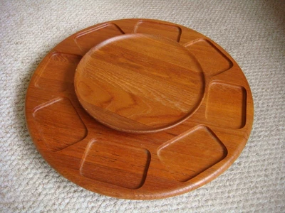 £45 • Buy Vintage DIGSMED Denmark Wooden Rotating Lazy Susan 40cm