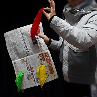 Deluxe Silks From Newspaper Magic Tricks Silks From Newspaper Appear Scarves Fun • $26.99