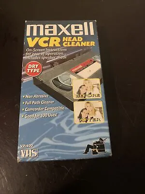 Maxell VCR Head Cleaner VHS Tape VP-100 Dry Type • $7.30