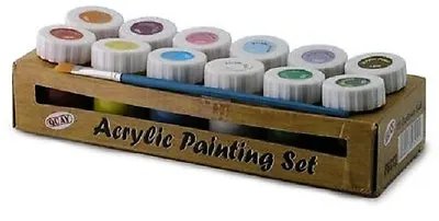 Acrylic Painting Set - Contains 12x18ml Bottles Of Coloured Paints QUAY Products • £11.95