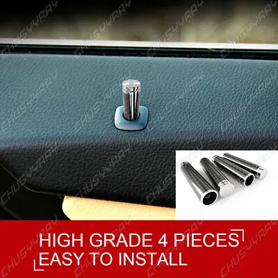 4Pcs Car Door Pins Cover Modified Door Lock Pins Black Carbon Fiber For Benz New • $15.99