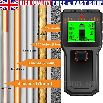 5 In 1 Wall Stud Finder Lcd Dispaly Electric Wood AC Wire Metal Studs Detector • £13.23