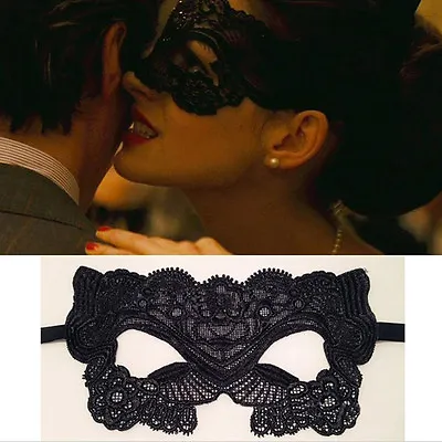 £3.69 • Buy Halloween Masquerade Mask Black Lace Anne Hathaway Masked Ball Fabric Costume