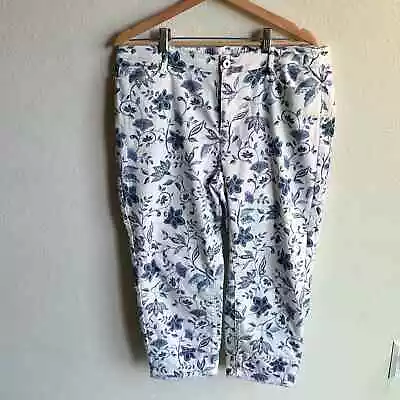 J. JILL Womens Cropped Authentic Fit Floral Pants Size 16 • $20