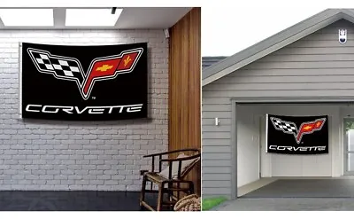 Chevrolet Corvette Flag 3x5 FT Racing Car Show Banner Garage Man Cave Wall Decor • $12.97