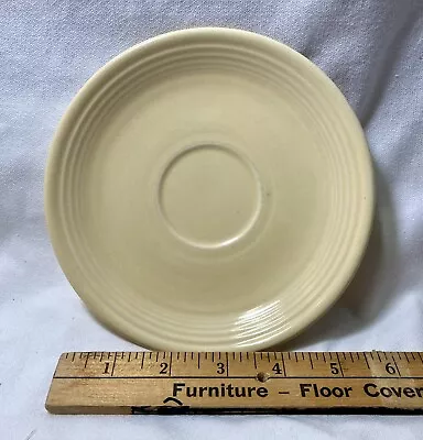 Vintage Fiesta Ware Ivory Coffee Tea Cup Saucer H L Co Homer Laughlin USA • $8