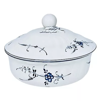 Villeroy & Boch VIEUX LUXEMBOURG Blue Flowers 1.5 QT 8.25” Vegetable Bowl & Lid • $156.59