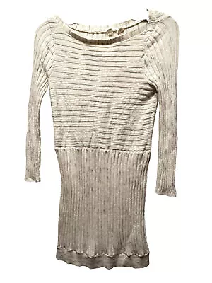 Moth Anthropologie Ribbed Sweater Dress Tunic S Small  Oatmeal A07 • $19.99