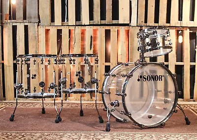 Sonor SQ2 X-Ray Acrylic Drum Set - 22x1412x814x1416x16 - UPID#1038740-2 • $10232.46