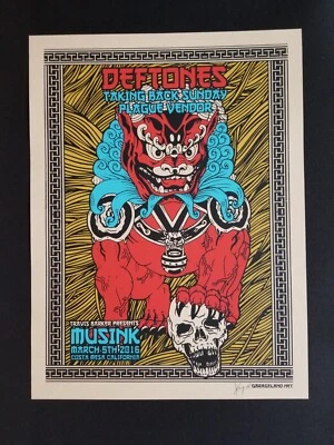 $85 • Buy Deftones Concert Poster 2016 Costa Mesa, California