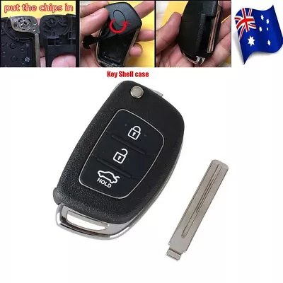 For Hyundai Santa Fe IX I20 I30 Button Flip Key Remote Silicone Case Shell Blank • $7.99