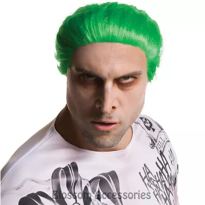 W405 Suicide Squad Jared Leto Joker Green Costume Men Wig Synthetic Hair Cosplay • $25.50