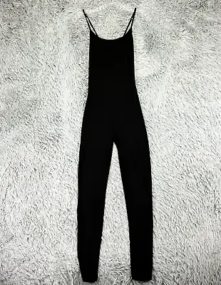 H&M Coachella Bodysuit Jumpsuit Women's 6 Black Strappy Tie Back One Piece • $13.19