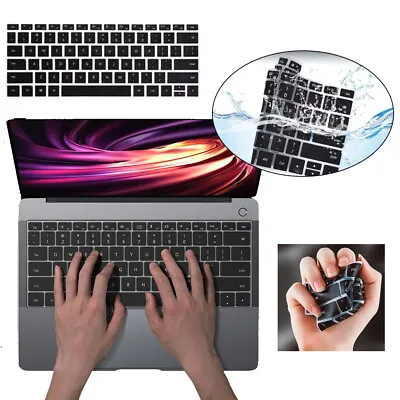 Black UK/EU Keyboard Cover Skin For Apple MacBook Air Pro 11'' 13'' 14' 15'' 16' • £2.45