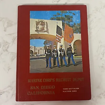 Vintage San Diego California Marine Corps Recruit Depot Hardcover Book Note • $25.20