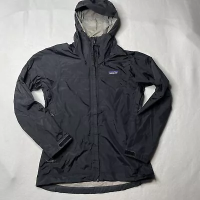 Patagonia Jacket Women’s XS Black Zip Hooded Windbreaker Rain • $21.91