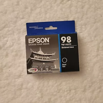 Genuine Epson 98 T098120 High Capacity Black Ink For Artisan - 6/2024 • $14.99