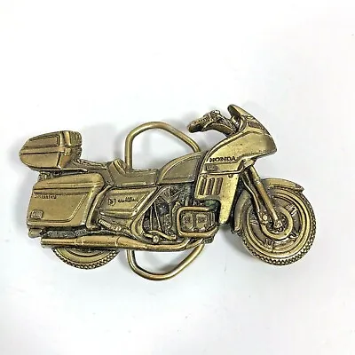 Vintage 1991 Belt Buckle Brass Honda Goldwing Motorcycle USA Serial Number 676 • $23.99