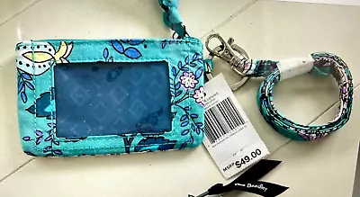 Vera Bradley Zip Id & Lanyard Peacock Garden NWTS$49 • $13.49